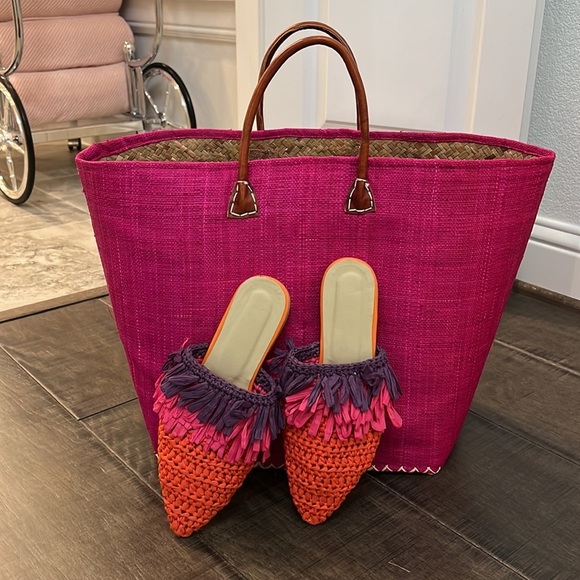 NWOT SPRING STRAW OR PAPER !!HANDMADE  SHOES SIZE 39 best fits size 8 - Picture 3 of 15